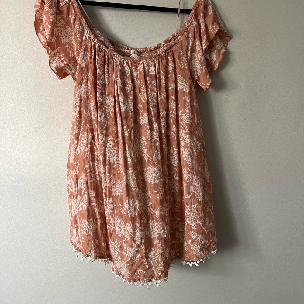 Off the Shoulder Boho Mini Dress